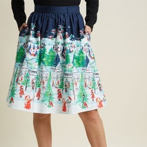 Large Modcloth Christmastime Skirt